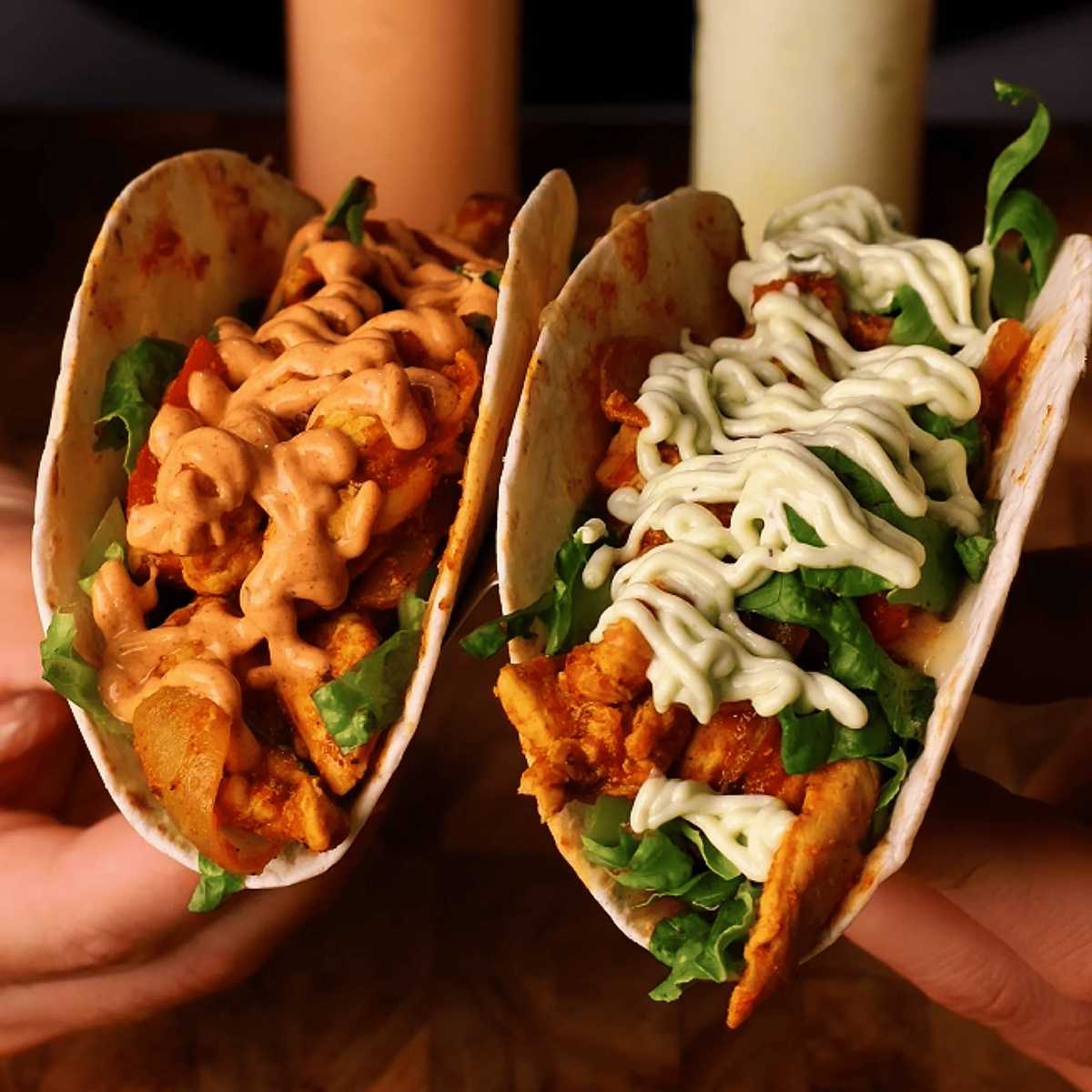 High-Protein Chicken Fajita Tortillas with Two Dips