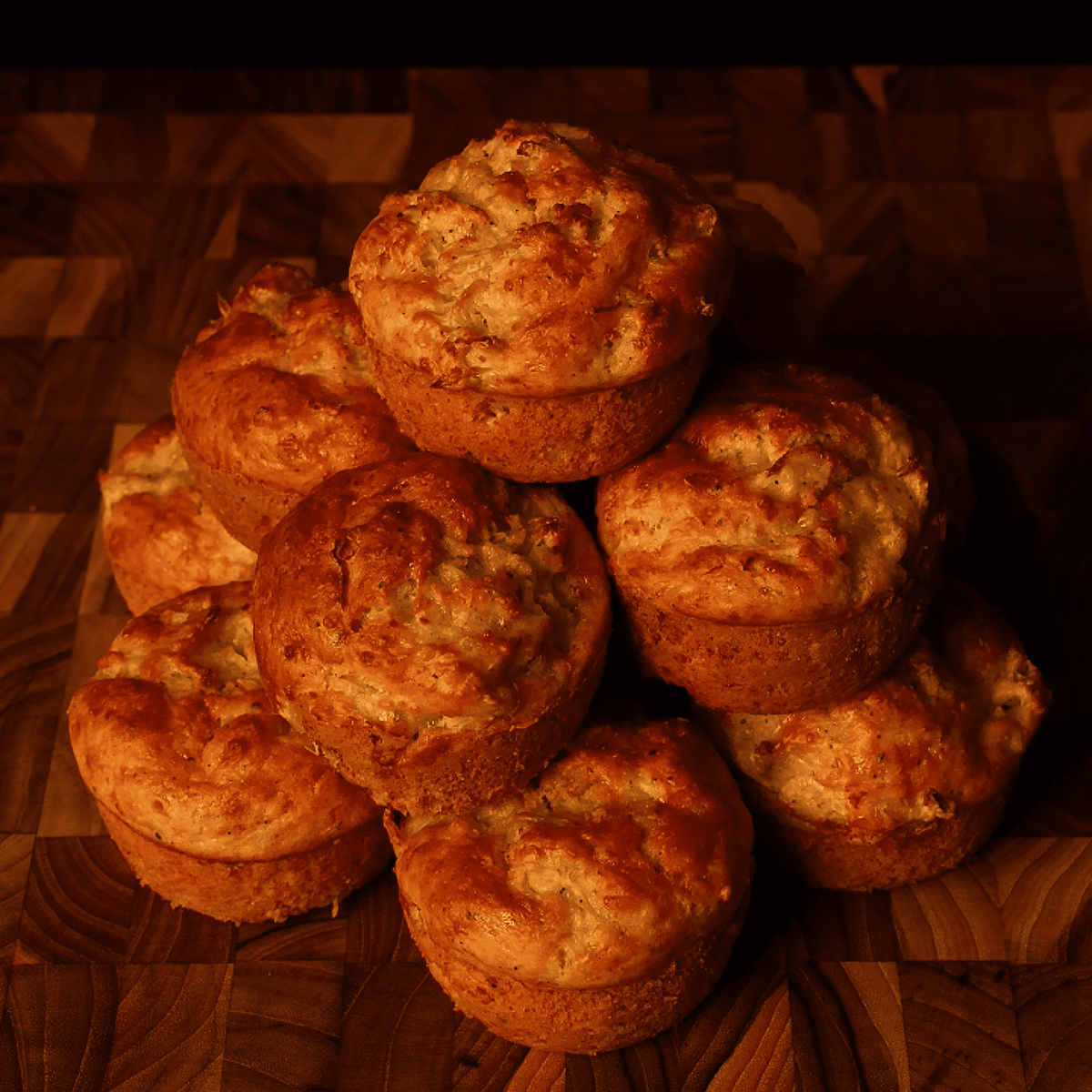 Αλμυρά Muffins Με Κοτόπουλο