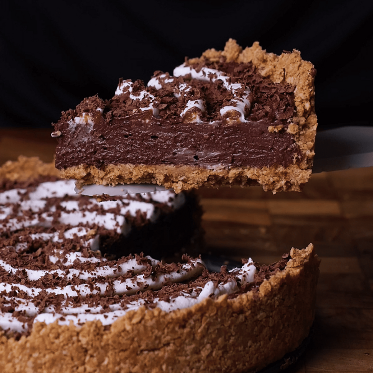 High-Protein No-Bake Chocolate Tart