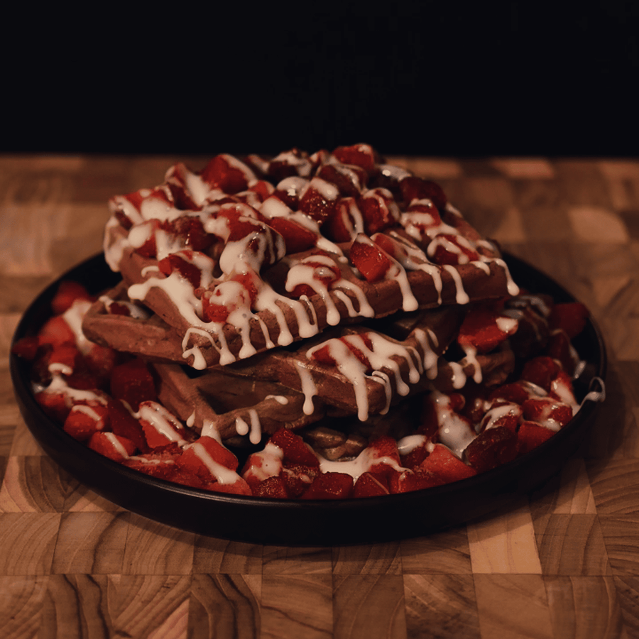 Chocolate Protein Waffles