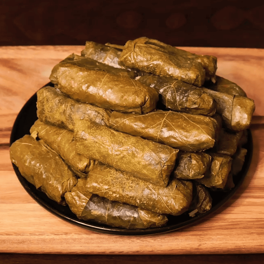 Koupepia (Dolmadakia) with Shrimps