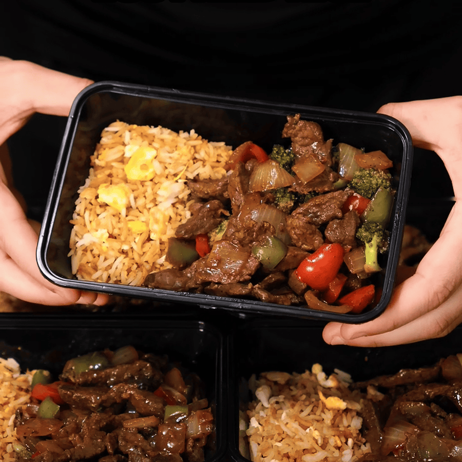 Beef Sizzling with Fried Rice and Egg