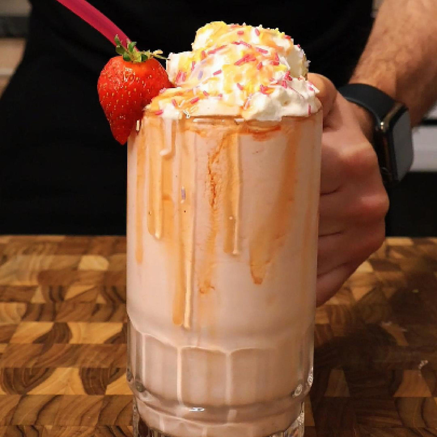 Σπιτικό Milkshake Φράουλας